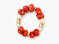 Coral and Pearl Statement Bracelet