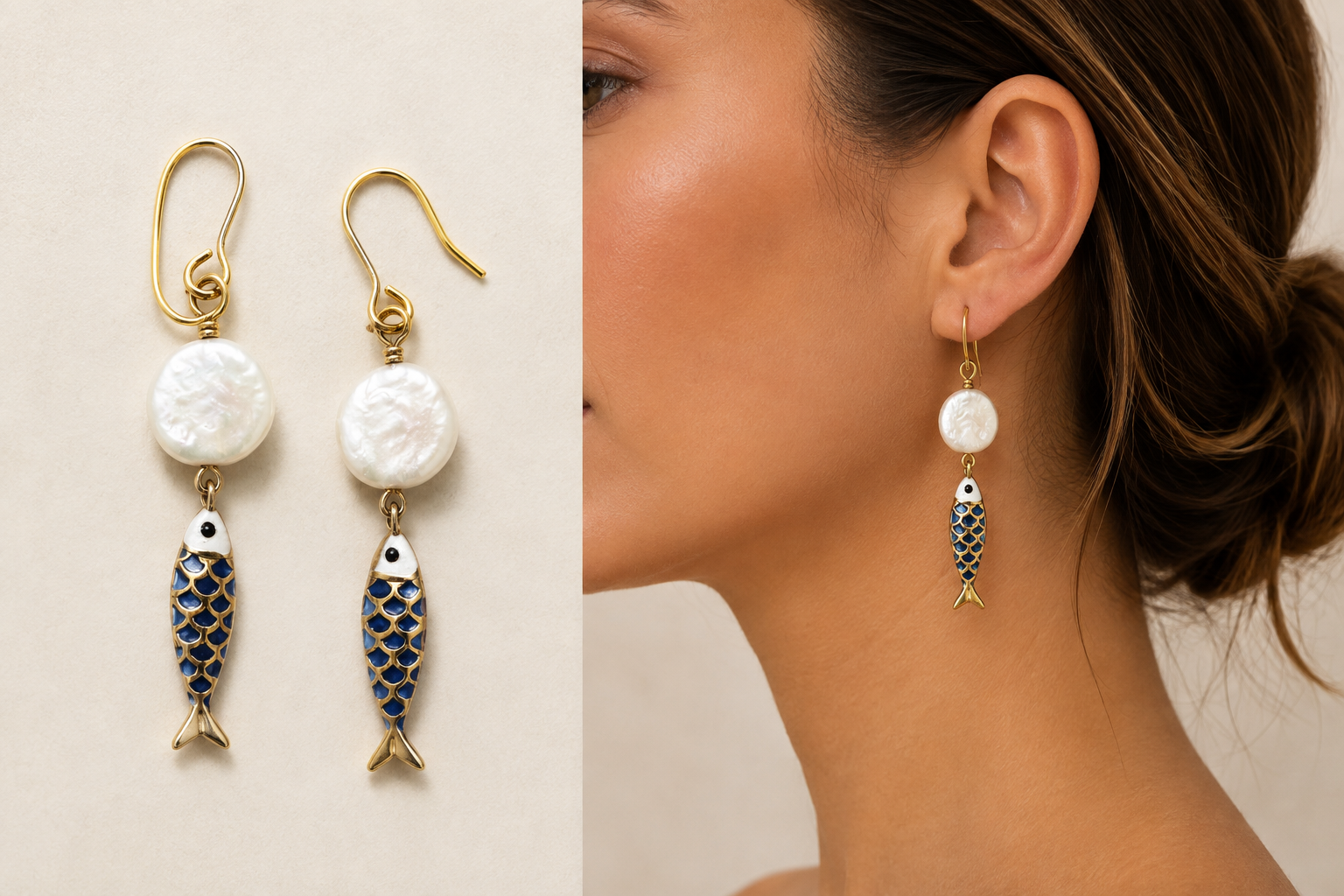 Blue Current Earrings